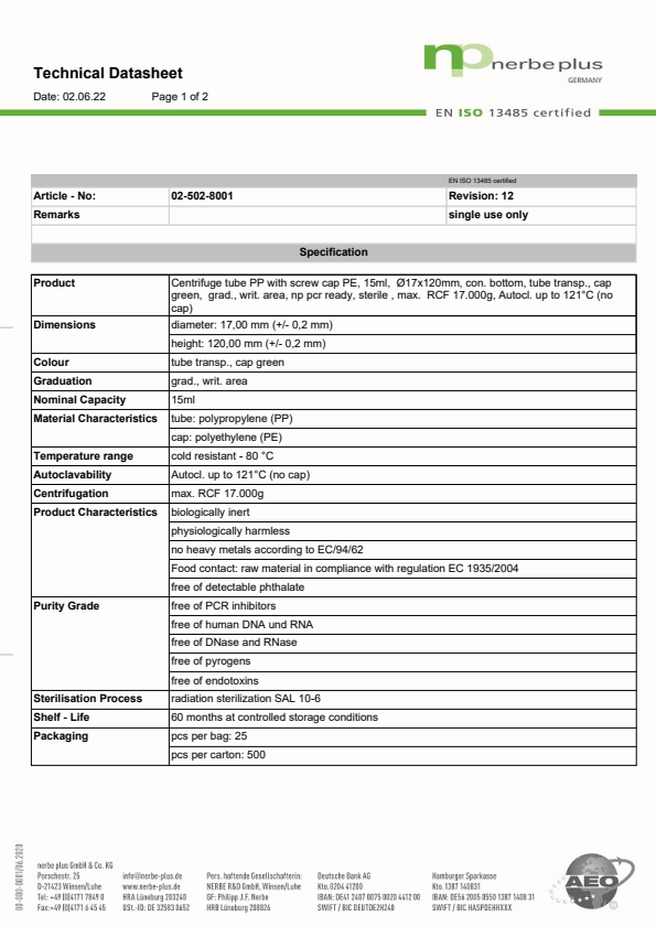 

Technical Datasheet 02 502 8001

